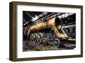 Abandoned Train Depot-null-Framed Art Print