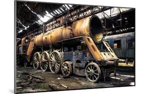 Abandoned Train Depot-null-Mounted Art Print