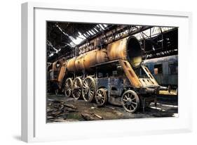 Abandoned Train Depot-null-Framed Art Print