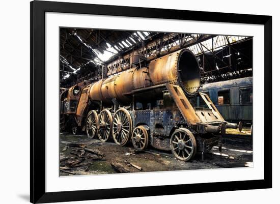 Abandoned Train Depot-null-Framed Art Print