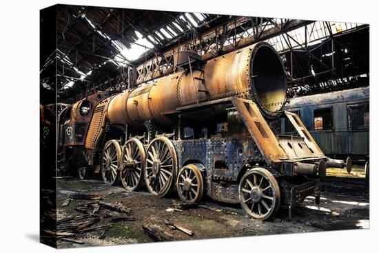 Abandoned Train Depot-null-Stretched Canvas
