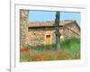 Abandoned Villa with Red Poppies, Tuscany, Italy-Julie Eggers-Framed Photographic Print