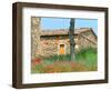 Abandoned Villa with Red Poppies, Tuscany, Italy-Julie Eggers-Framed Photographic Print