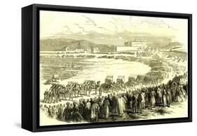 Abassieh Egypt Troops 1866-null-Framed Stretched Canvas