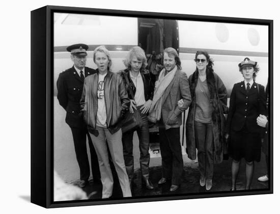 Abba at Airport-null-Framed Stretched Canvas