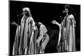 Abba Swedish Pop Group During Their Tour in Britain in Birmingham Anna and Frieda-null-Mounted Photographic Print
