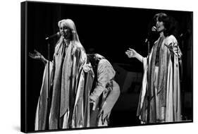 Abba Swedish Pop Group During Their Tour in Britain in Birmingham Anna and Frieda-null-Framed Stretched Canvas