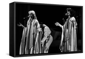Abba Swedish Pop Group During Their Tour in Britain in Birmingham Anna and Frieda-null-Framed Stretched Canvas