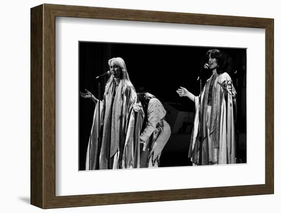 Abba Swedish Pop Group During Their Tour in Britain in Birmingham Anna and Frieda-null-Framed Photographic Print