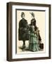 Abbe and Court Lady 1690S-null-Framed Art Print