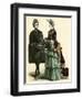 Abbe and Court Lady 1690S-null-Framed Art Print