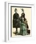 Abbe and Court Lady 1690S-null-Framed Art Print