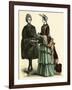 Abbe and Court Lady 1690S-null-Framed Art Print