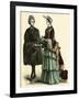 Abbe and Court Lady 1690S-null-Framed Art Print