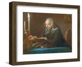 Abbe Jean-Jacques Huber, 1742-Maurice Quentin de La Tour-Framed Giclee Print