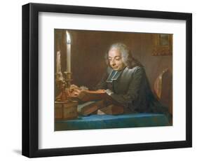 Abbe Jean-Jacques Huber, 1742-Maurice Quentin de La Tour-Framed Giclee Print