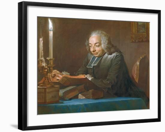 Abbe Jean-Jacques Huber, 1742-Maurice Quentin de La Tour-Framed Giclee Print