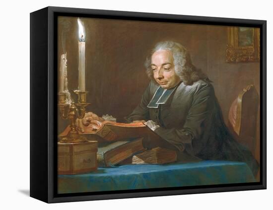 Abbe Jean-Jacques Huber, 1742-Maurice Quentin de La Tour-Framed Stretched Canvas