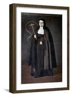 Abbess Jerónima De La Fuente, 1620-Diego Velazquez-Framed Giclee Print