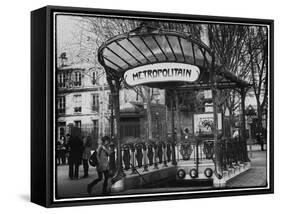 Abbesses Metro Station - Montmartre - Paris-Philippe Hugonnard-Framed Stretched Canvas