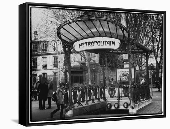 Abbesses Metro Station - Montmartre - Paris-Philippe Hugonnard-Framed Stretched Canvas