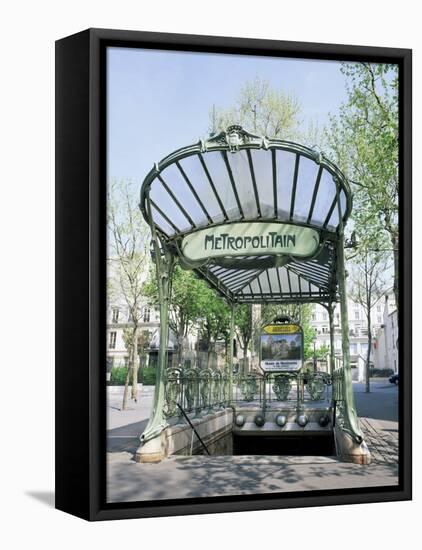 Abbesses Metro Station, Paris, France-Roy Rainford-Framed Stretched Canvas