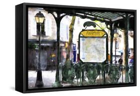 Abbesses Subway Paris-Philippe Hugonnard-Framed Stretched Canvas