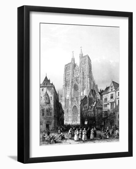 Abbeville, France - Cathedral-A.H. Payne-Framed Art Print