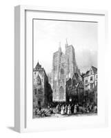 Abbeville, France - Cathedral-A.H. Payne-Framed Art Print