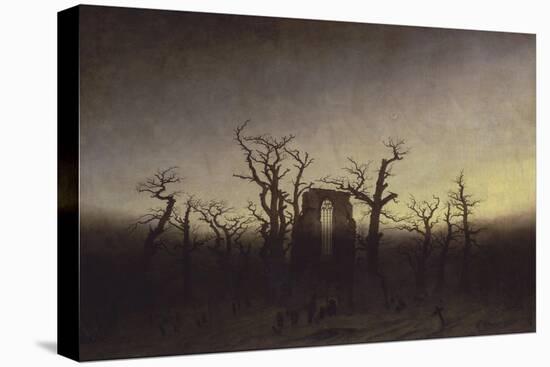 Abbey Among Oak Trees, Ca 1809-Caspar David Friedrich-Stretched Canvas