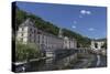 Abbey by the River Dronne, Brantome, Dordogne, Aquitaine, France, Europe-Jean Brooks-Stretched Canvas