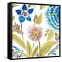 Abbey Floral Tiles VIII-June Erica Vess-Framed Stretched Canvas