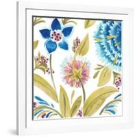 Abbey Floral Tiles VIII-June Erica Vess-Framed Art Print