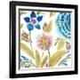 Abbey Floral Tiles VIII-June Erica Vess-Framed Art Print