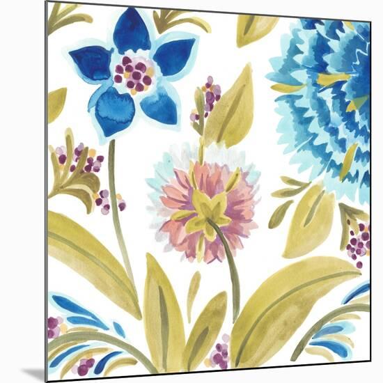 Abbey Floral Tiles VIII-June Erica Vess-Mounted Art Print