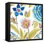 Abbey Floral Tiles VIII-June Erica Vess-Framed Stretched Canvas