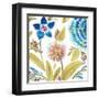 Abbey Floral Tiles VIII-June Erica Vess-Framed Art Print