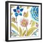 Abbey Floral Tiles VIII-June Erica Vess-Framed Art Print