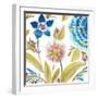 Abbey Floral Tiles VIII-June Erica Vess-Framed Art Print