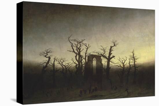 Abbey in the Oak Forest-Caspar David Friedrich-Stretched Canvas