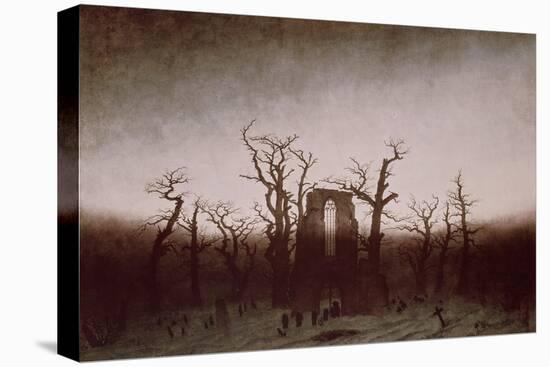 Abbey in the Oakwood, 1810-Caspar David Friedrich-Stretched Canvas