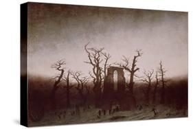 Abbey in the Oakwood, 1810-Caspar David Friedrich-Stretched Canvas