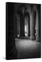 Abbey interior, Mont Saint-Michel monastery, Normandy, France-Russ Bishop-Framed Stretched Canvas