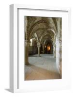 Abbey interior, Mont Saint-Michel monastery, Normandy, France-Russ Bishop-Framed Photographic Print