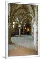 Abbey interior, Mont Saint-Michel monastery, Normandy, France-Russ Bishop-Framed Premium Photographic Print