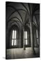 Abbey interior, Mont Saint-Michel monastery, Normandy, France-Russ Bishop-Stretched Canvas