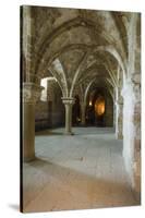 Abbey interior, Mont Saint-Michel monastery, Normandy, France-Russ Bishop-Stretched Canvas