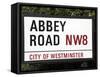 Abbey Road Is Home to the Famous Tone Studio Where the Beatles Songs Where Recorded and the Name of-David Bank-Framed Stretched Canvas