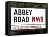 Abbey Road Is Home to the Famous Tone Studio Where the Beatles Songs Where Recorded and the Name of-David Bank-Framed Stretched Canvas