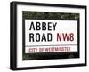 Abbey Road Is Home to the Famous Tone Studio Where the Beatles Songs Where Recorded and the Name of-David Bank-Framed Premium Photographic Print